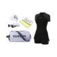 [Swim Five-Piece Set]Swimsuit+Swim Goggles+Swimming Cap+Bath Towels+Gray Bag