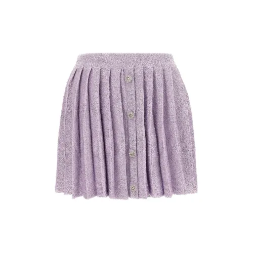 Self portrait Sequin Pleated Knit Skirt