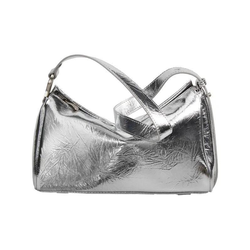 YOCAMU Cow Leather Tote Bag Shopping Bag Shoulder Bag Crossbody Bag Large Size Unisex Black/White/Silver-24