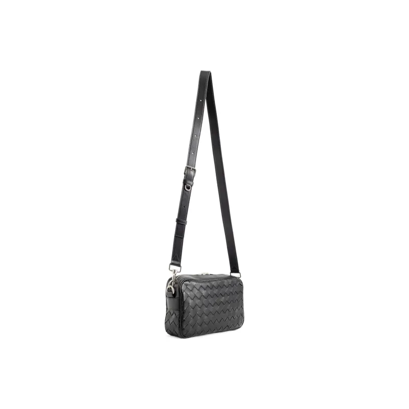 Bottega Veneta Cow Leather With Leather Crossbody Bag Shoulder Bag Men's Black-1