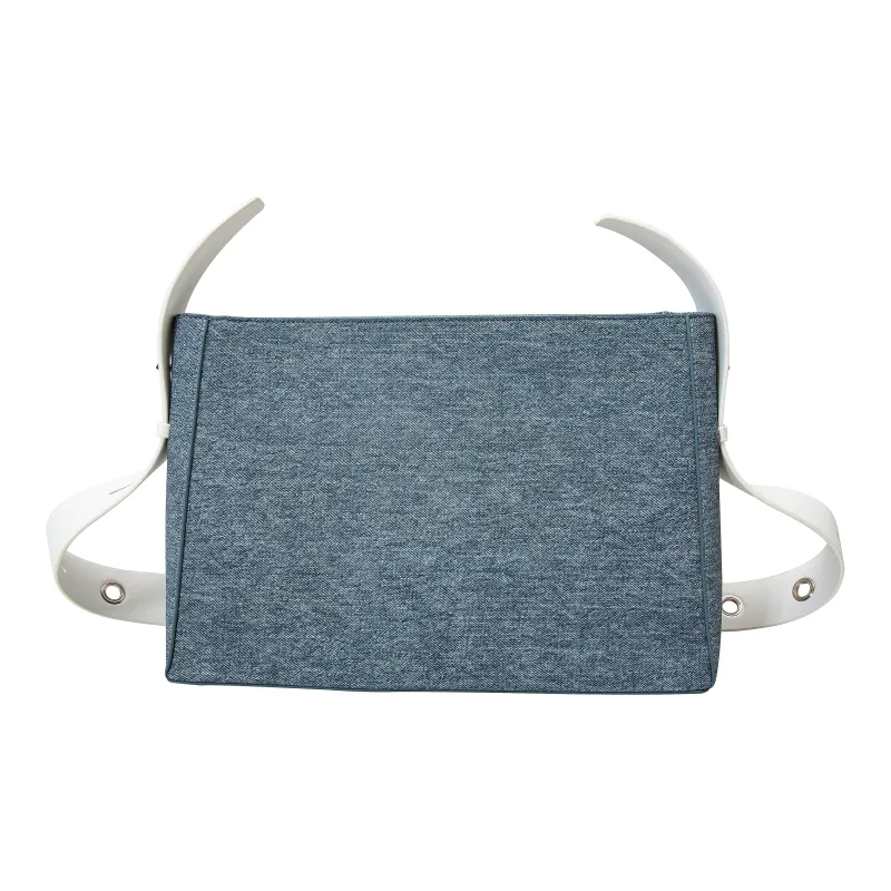 MQ Pu Leather Tote Bag, Shopping Bag, Shoulder Bag Tubas Women's Denim Blue-3