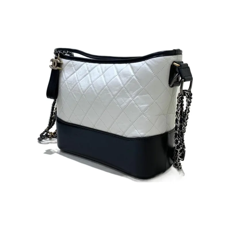 CHANEL Gabrielle Calfskin Hobo Bag, Handbag, Shoulder Bag, Crossbody Bag Medium Size Women's White-1
