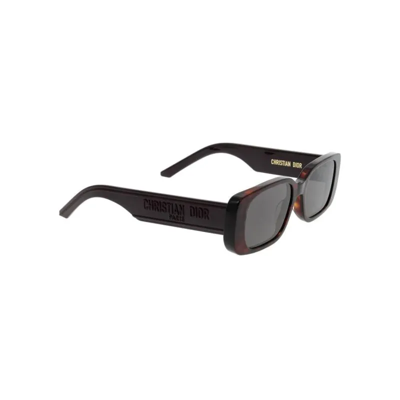 DIOR Plate Frame Square Sunglasses Women's Tortoiseshell-1