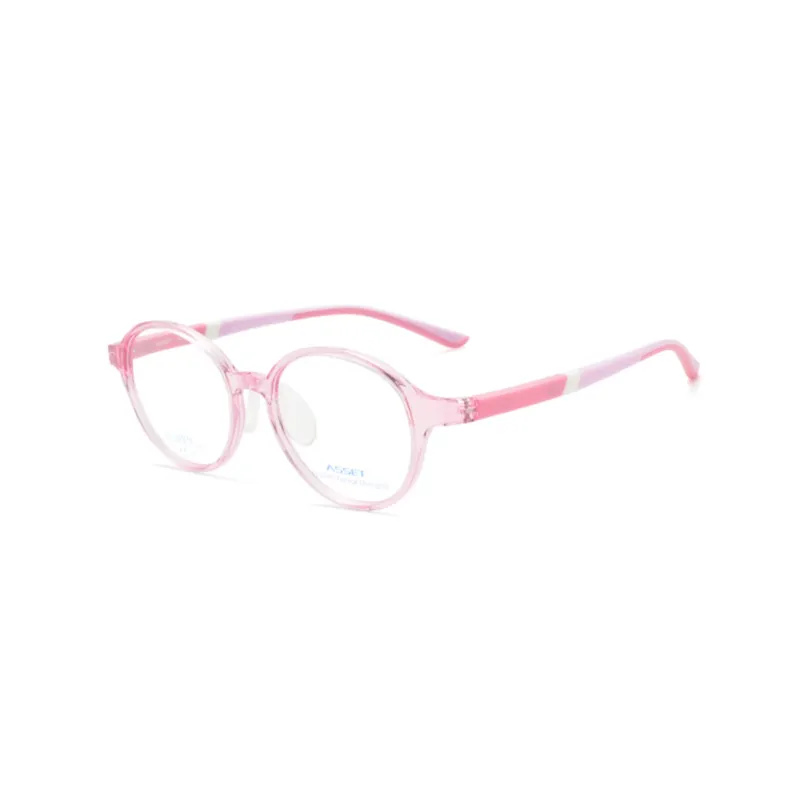 SEIKO Round Eyeglass Frames Kids' Pink-0