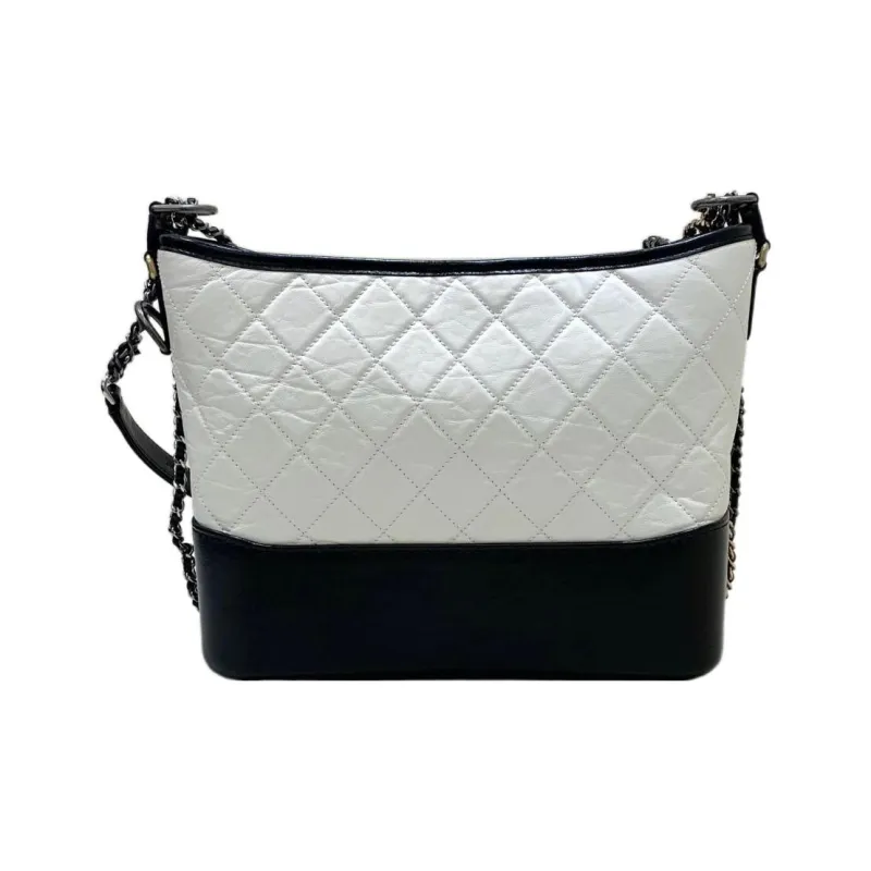 CHANEL Gabrielle Calfskin Hobo Bag, Handbag, Shoulder Bag, Crossbody Bag Medium Size Women's White-2