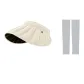 Beige Hats & Caps+Gray Cooling Arm Sleeves
