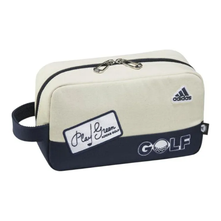 Adidas Cotton Sports Square Bag Clutch Mini Men's White Blue-1