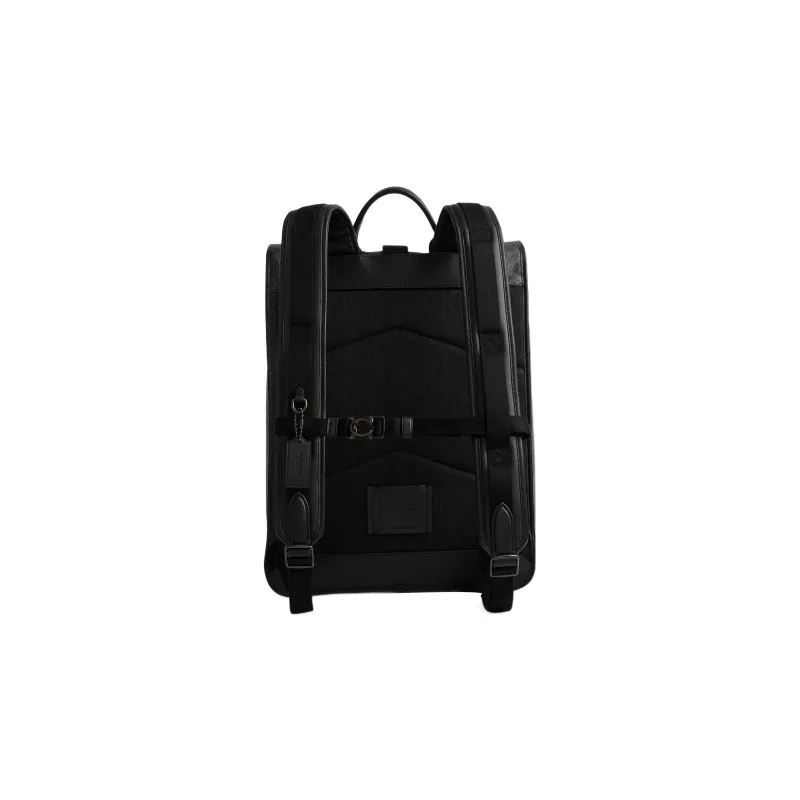 COACH Canvas With Calfskin Backpack Tubas Men's Black-2