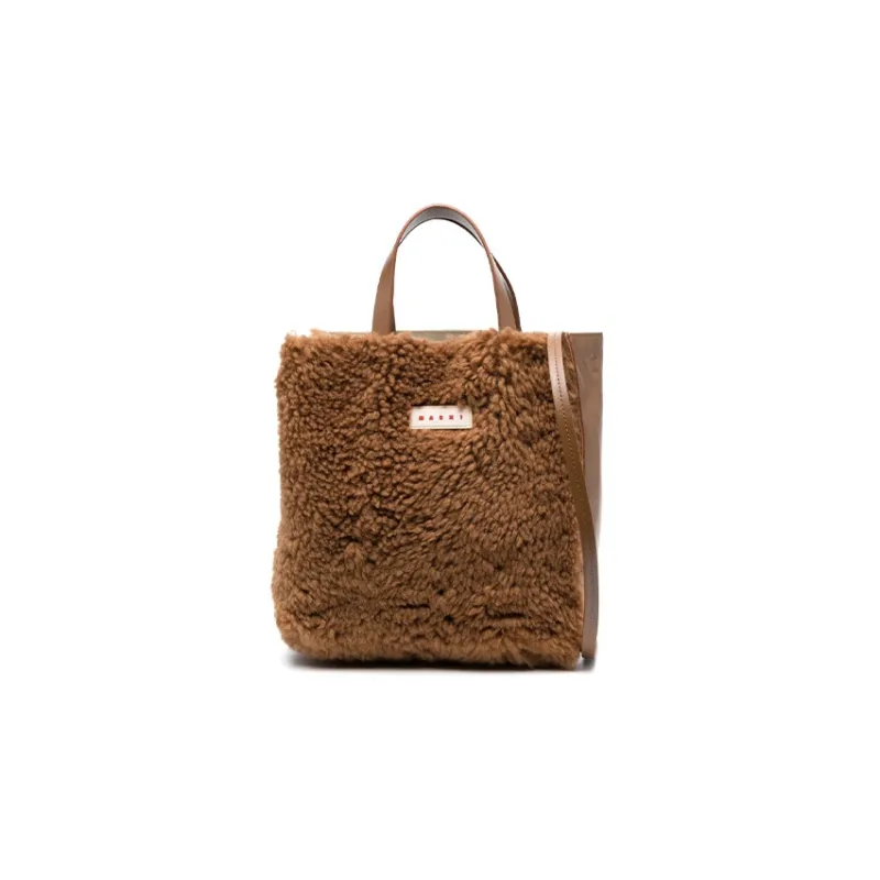 MARNI Logo Patch Open Top Tote Bag-0