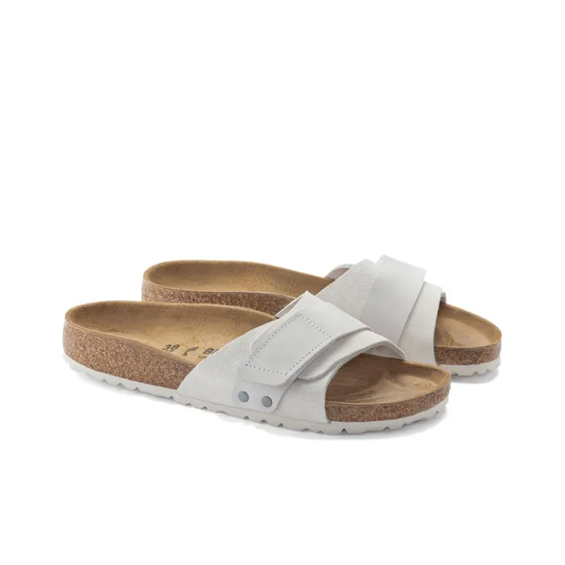 Birkenstock Oita Suede Leather Sandals 'Antique White' Women's-2