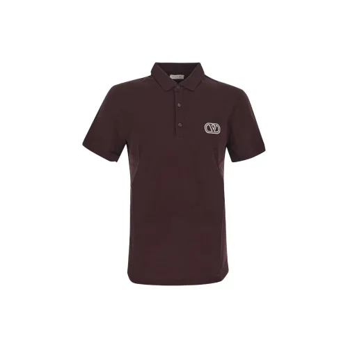 Valentino Polo Shirts Men Burgundy