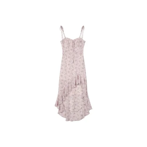 PURSUMMER Slip Dresses Women's Rose Pink