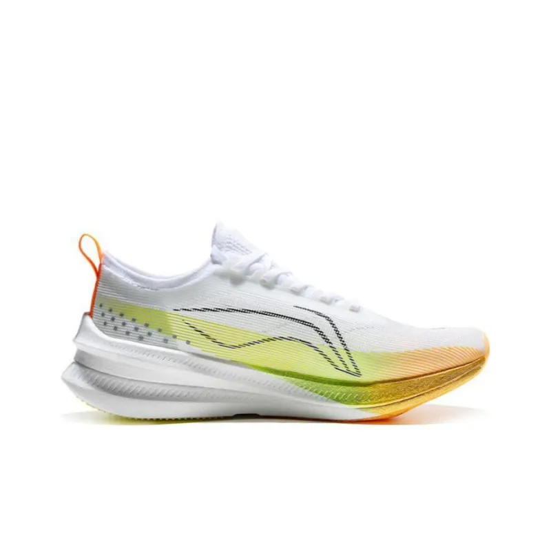 LiNing Feidian 3 Elite Durable Breathable Low Top Running Shoes Unisex White Green Orange-1