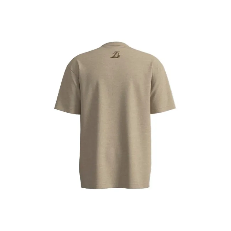 NBA Drop Shoulder Sleeve T Shirt Unisex Earth Brown-1