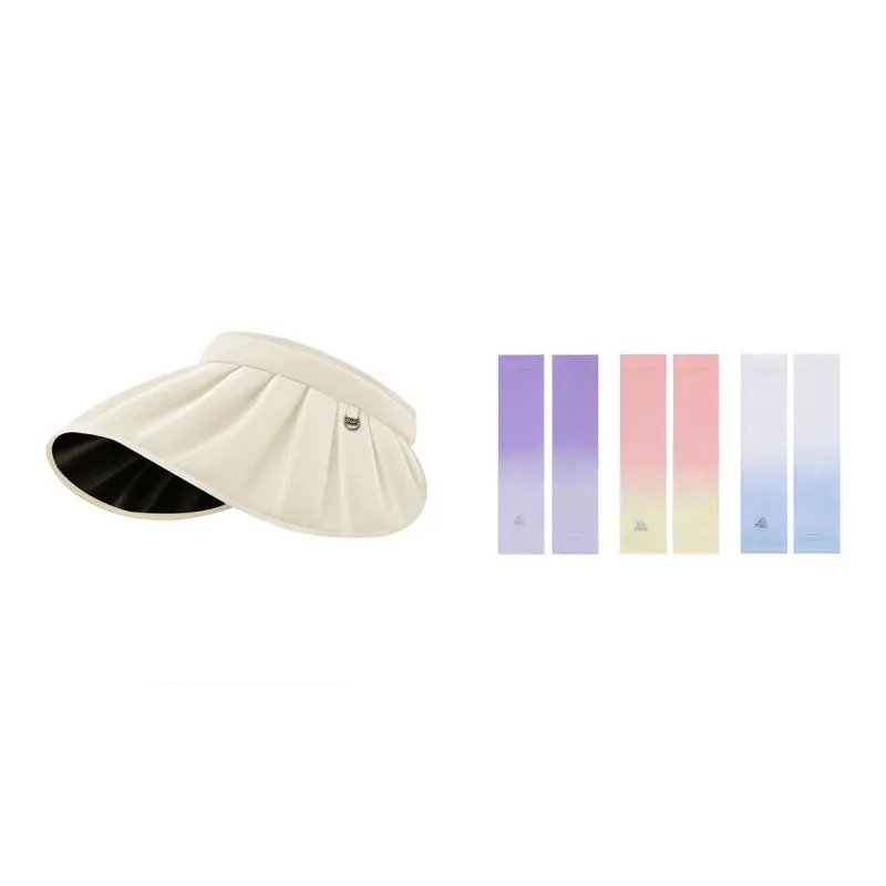 PEAK Polyester Sun Protection Hats Women's Ecru, Black-10
