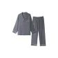 Dark Checkered Men's Long-Sleeved Set