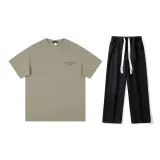 Set (Khaki Green Short-Sleeved+Black Jeans)