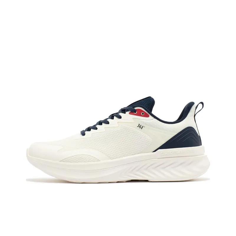 361° Cushioning Breathable Lightweight Low-Top Running Shoes Men's White Blue-0