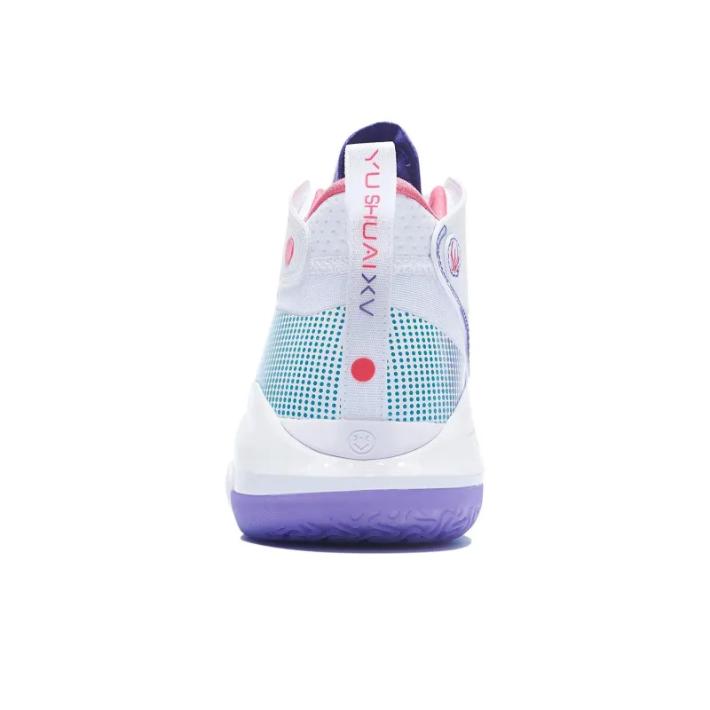 LiNing YuShuai 15 Cushioning Anti Slip And Wear Resistant High Top Basketball Shoes Men's White Blue-4