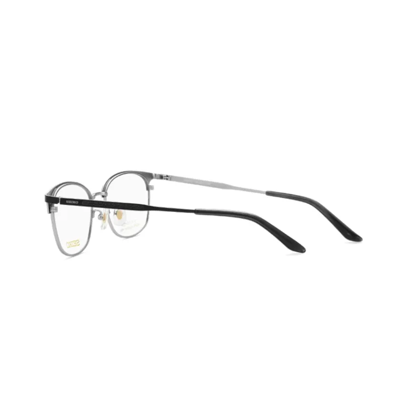 SEIKO Oval Eyeglass Frames Men's Matte Black-2