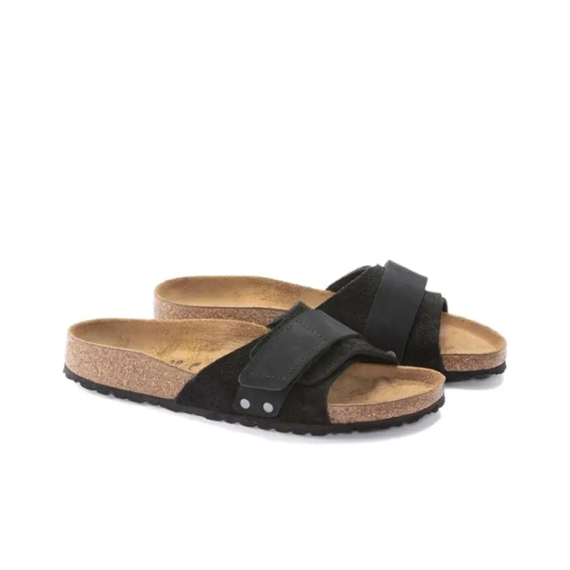 Birkenstock Oita Suede Leather Narrow Fit Sandals 'Black' Women's-2