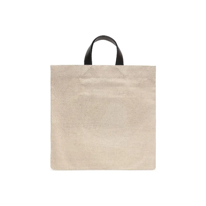 JIL SANDER Cotton And Linen Blend Tote Bag Shopping Bag Handbag Women's Light Brown-2
