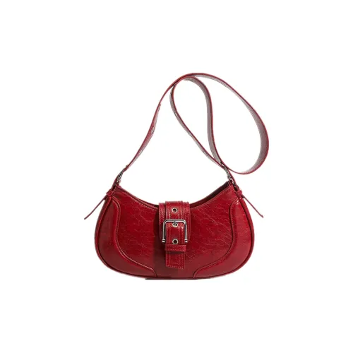 NOMK PU Biker Small Square Bag Handbag Shoulder Bag Baguette Bag Crossbody Bag Shoulder Bag Regular Women's Black