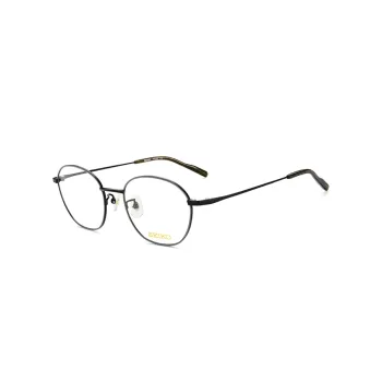 SEIKO Oval Eyeglass Frames Unisex Black Gray