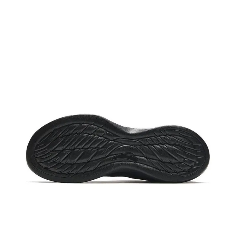 Anta Abrasion Resistant Low Top Running Shoes Men's Black-3