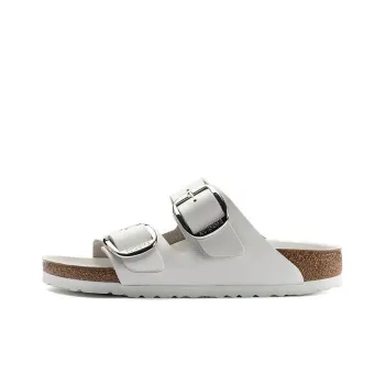 Birkenstock Arizona Big Buckle Odor Resistant Slide Slippers Women's White Narrow Fit