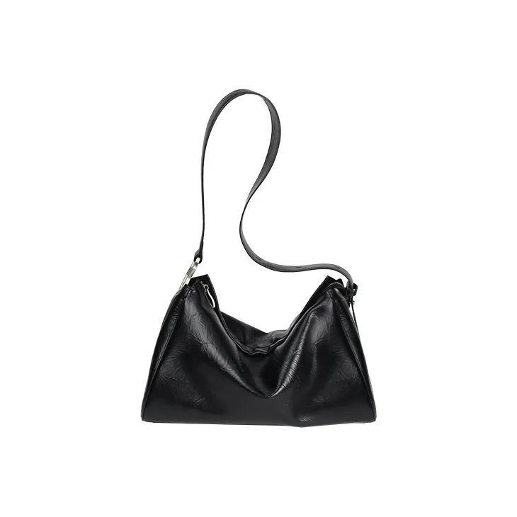 YOCAMU Cow Leather Tote Bag Shopping Bag Shoulder Bag Crossbody Bag Large Size Unisex Black/White/Silver-3