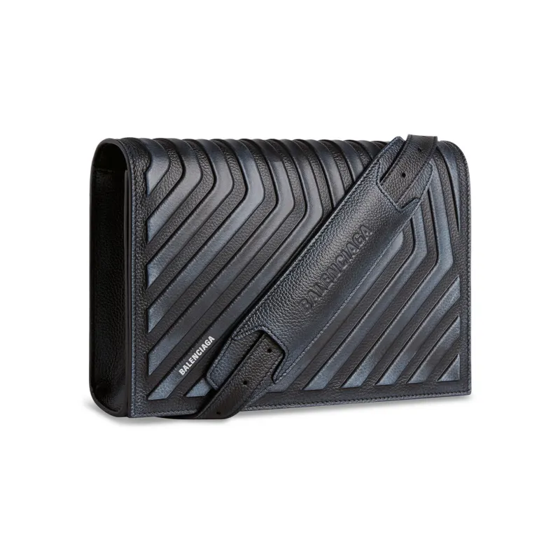 Balenciaga Car Flap Dirty Effect Crossbody Black-1