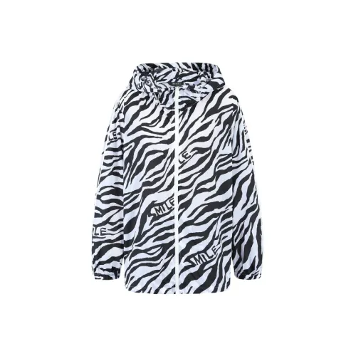 MO&CO Sun Protection Clothing Women's Black/White Tiger Stripe