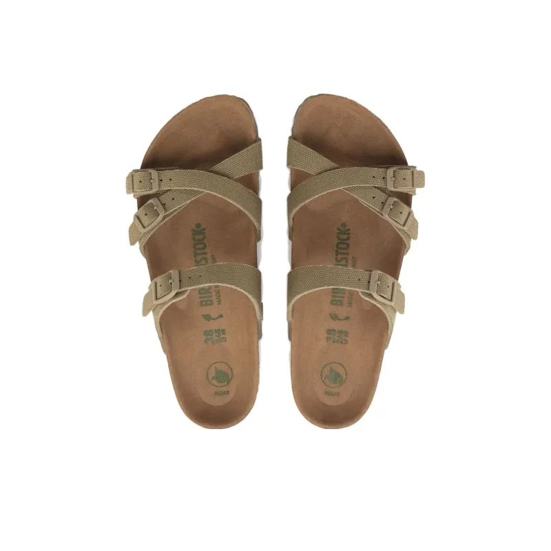 Birkenstock Franca Vegan Textile Narrow Fit Sandals 'Faded Khaki' Women's-3