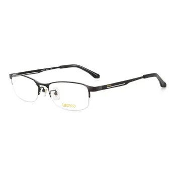 SEIKO Rectangular Eyeglass Frames Men's Black
