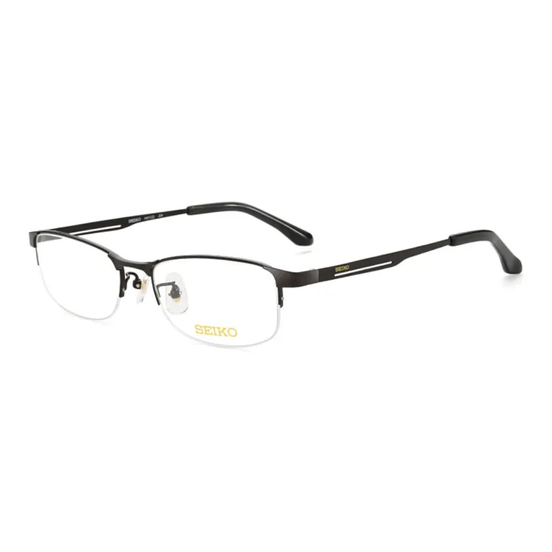 SEIKO Rectangular Eyeglass Frames Men's Black-0