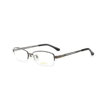 SEIKO Irregular Shape Eyeglass Frames Men's Dark Gray