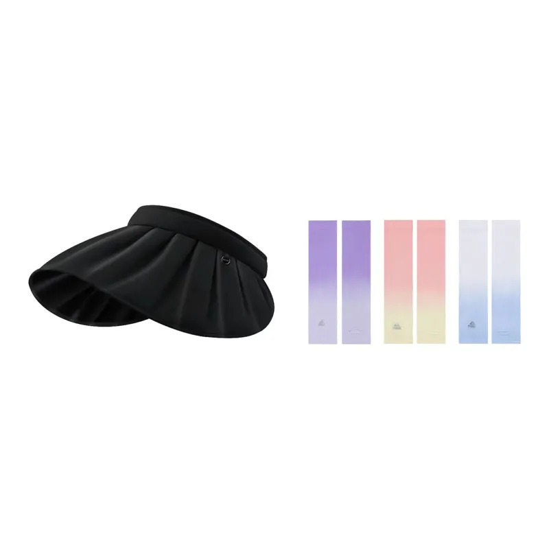 PEAK Polyester Sun Protection Hats Women's Ecru, Black-11