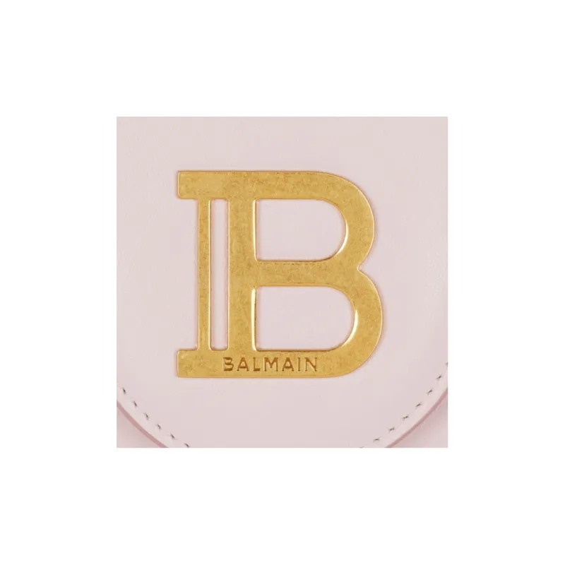 BALMAIN B-BUZZ Leather Wallet Women's Pink-4