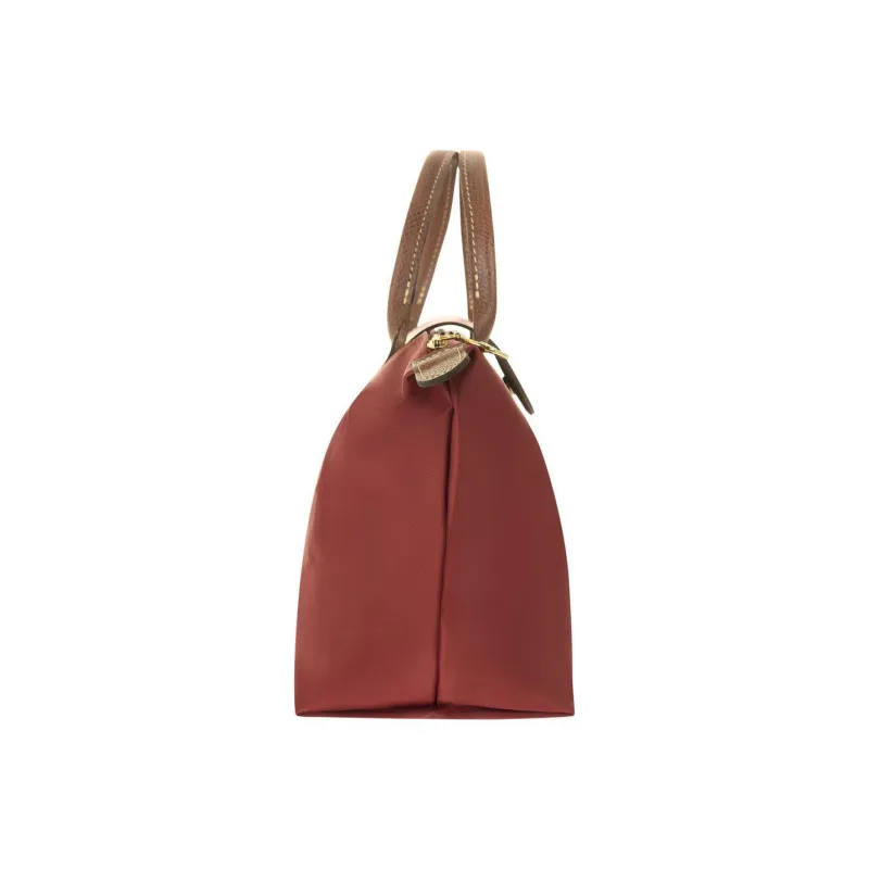 LONGCHAMP Le Pliage Canvas With Leather Handbag Small Size Women's Red-2
