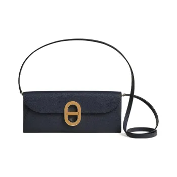 HERMES Chaine D'Ancre To Go Epsom Calfskin Wallet Women's 76 BleuIndigo Indigo