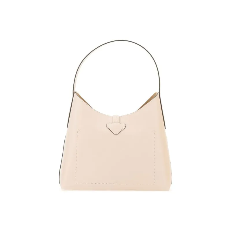 LONGCHAMP Roseau Calfskin Shoulder Bag Handbag Shoulder Bag Medium Size Women's Light Pink-6