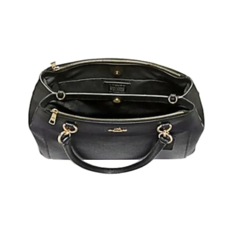 COACH Brooke Grained Leather Briefcase Handbag Shoulder Bag Large Size Women's Black-6