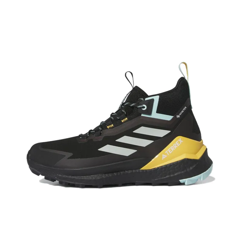 Adidas Terrex Free Hiker Gore Tex 2.0 Black Aqua Yellow-0