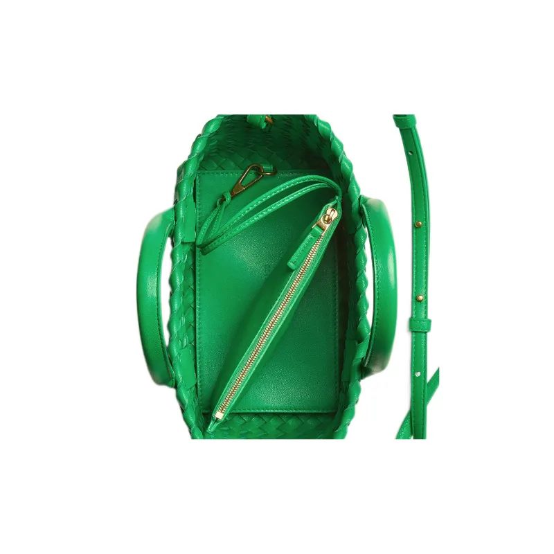 Bottega Veneta Cabat Intreccio Tote Bag Mini Parakeet-4