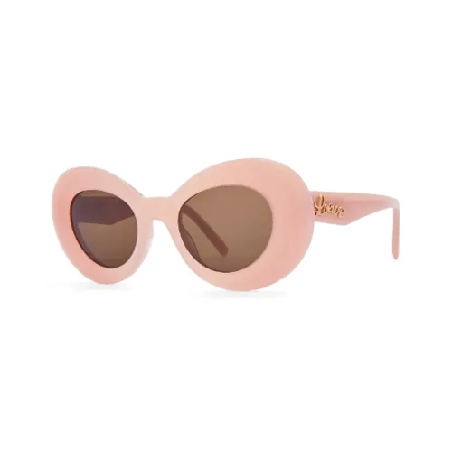 LOEWE Plate Frame Irregular Shape Sunglasses Women's Pink