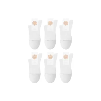 B&C.Room Ankle Socks Women's 6 Pack White