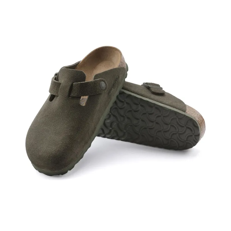 Birkenstock Boston Suede Leather Regular 'Suede Moss Green'-4