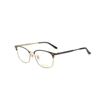 SEIKO Square Eyeglass Frames Men's Brown/Gold