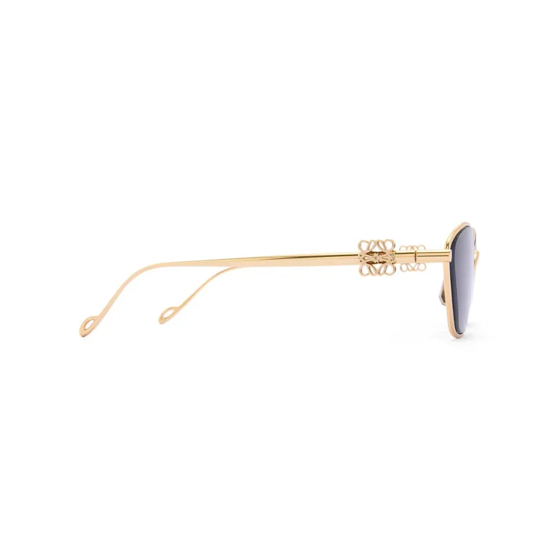 LOEWE Alloy Irregular Shape Sunglasses Women's Gold-2